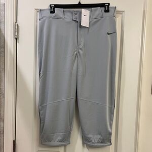 Nike Gray mens Athletic Pants with Green Nike Logo